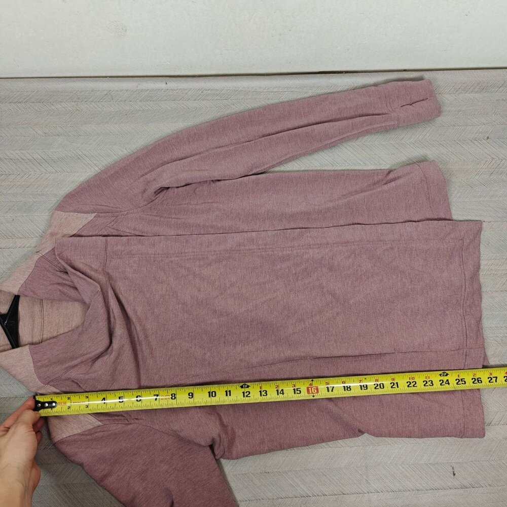 Lululemon Coast Wrap Heathered Mod Chalky Rose Long Sleeve Womens Size 6 - Picture 7 of 10